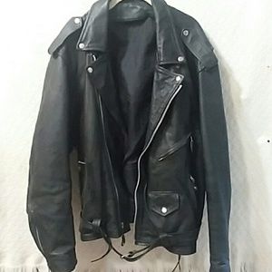 Leather riding jacket